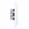 HAGER WAS2175WG Tomada dupla com placa de cobertura, Schuko, encastrar, branco polar