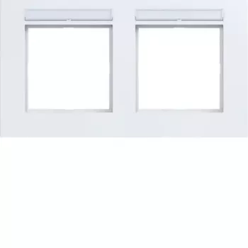 Hager A.8 Moldura de cobertura horizontal dupla, branco luz mate WAD8202WM