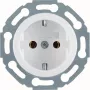 Hager WTS1300WG Tomada Schuko, branco polar brilhante, simples, encastrar, 16 A, 250 V, com proteção para crianças