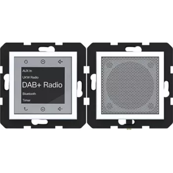 HAGER WAN6110WM Rádio Touch UP DAB+ Altifalante Bluetooth para montagem encastrada