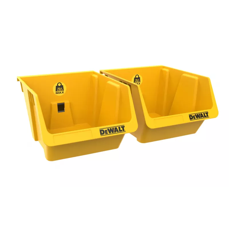 Mala de ferramentas DEWALT DWST82813-1 TSTAK pack duplo – 2x 14L contentores de plástico empilháveis, preto/amarelo