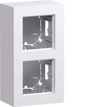 Caixa de superfície Hager WAD8210WM, 2 módulos, versão alta, branco polar