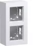 Caixa de superfície Hager WAD8210WM, 2 módulos, versão alta, branco polar