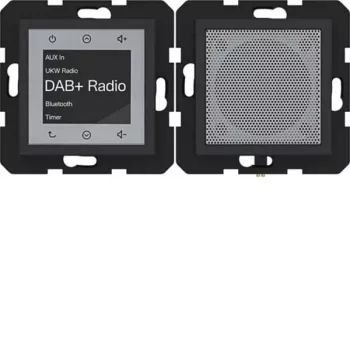 Altifalante Bluetooth HAGER WAN6110BM Radio Touch UP DAB+, encastrar, preto