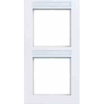Moldura vertical Hager A.1 2 módulos, branco luz mate, WAD6203WM