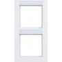 Moldura vertical Hager A.1 2 módulos, branco luz mate, WAD6203WM