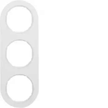 Moldura de cobertura HAGER WLD9300WG R.Classic 3 módulos, branco polar