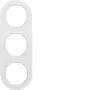 Moldura de cobertura HAGER WLD9300WG R.Classic 3 módulos, branco polar
