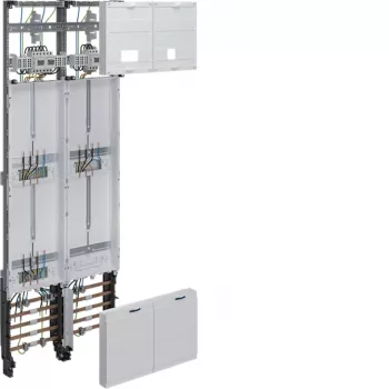 Quadro de contadores completo Hager ZK53Q5NT universZ, 3 pontos, trifásico, 10 mm², com interruptor de corte, 1350x500mm