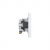Tomada dupla SCHUKO HAGER WAS2123WM com moldura A.1, branco polar
