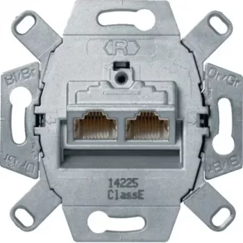 Tomada de ligação Hager WDF410866 UAE 8/8 polos blindada Cat.6A RJ45 tomada de dados
