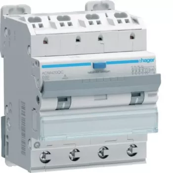 Disjuntor diferencial Hager ADM420QC RCBO 4P 6kA B20A 30mA Tipo A QuickConnect