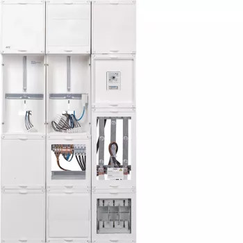 Quadro universal de transformador/medição Hager UF53WBW20 com APZ e TSG, 250A, 5 polos
