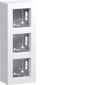 Caixa de superfície HAGER WAD8310WM 3 módulos, design A.8, branco puro