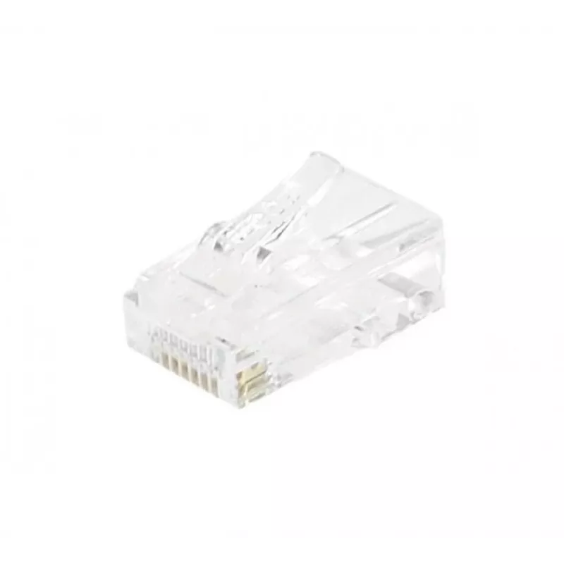 EXERTIS CONNECT ficha modular RJ45 Cat. 6 UTP para cabo flexível, transparente, pack de 10 920560