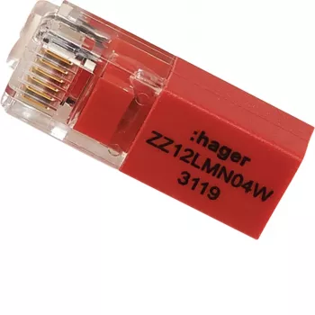 Hager resistência de terminação ZZ12LMN04W RJ12 para módulo LMN 120 Ohm