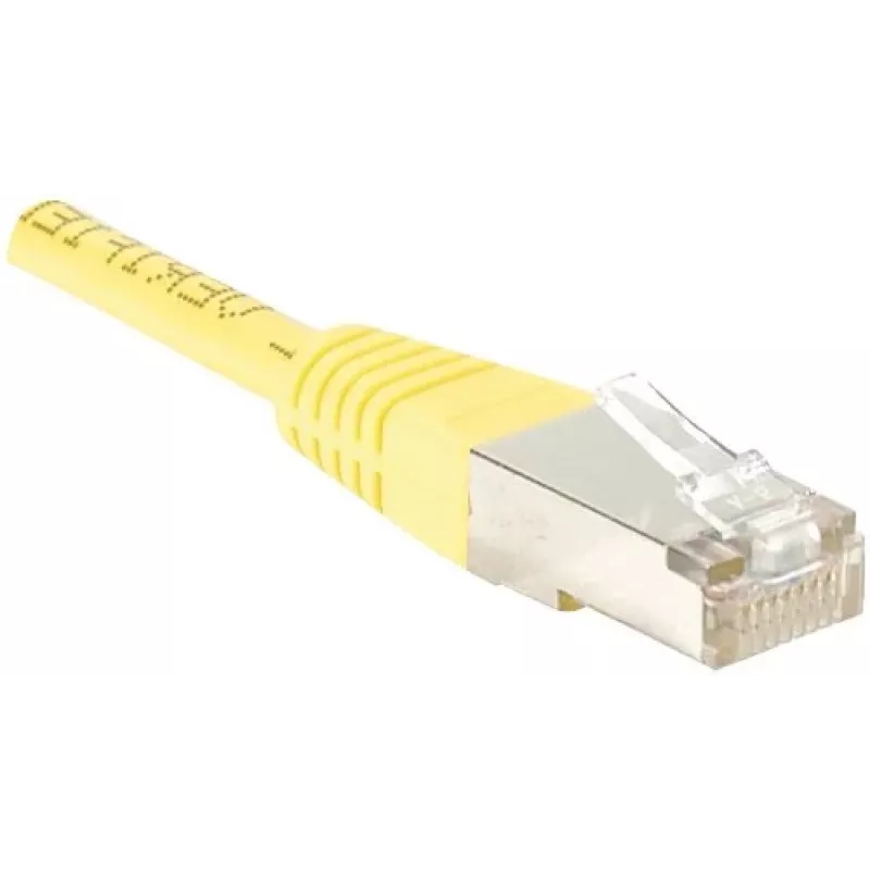 EXERTIS CONNECT cabo de patch CAT.6 F/UTP, amarelo, 0,5 m, Slim Snagless 842051