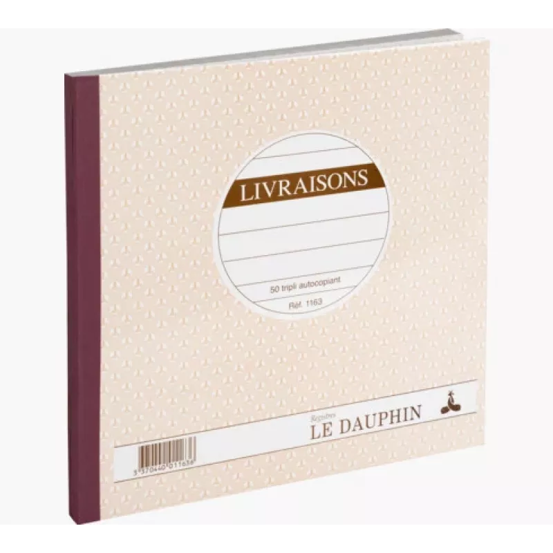 Le Dauphin bloco de guias de entrega, 210 x 210 mm, triplicado (1163D) - 1 unidade (1163D)