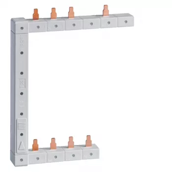 HAGER KCF963L barramento de fases vertical esquerdo, 2 filas, 63 A, 12 módulos, tipo pino