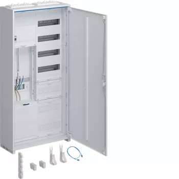 Hager universZ quadro de contadores completo ZB323Q15ENT, 3 pontos, 1 campo de contador, APZ, Rfz, 1100x550x205 mm, branco