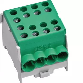 HAGER KH35E8 bloco de terminais de derivação de linha principal 1 polo, 10-35 mm², 125 A, verde