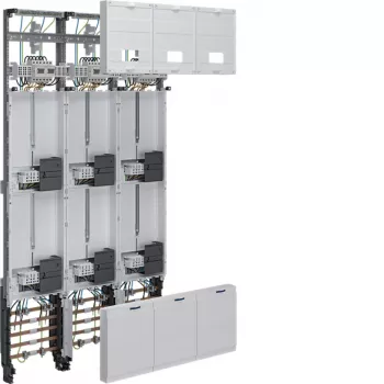 Hager universZ Quadro completo de contadores 1350x750mm trifásico 6 lugares de contador 10 mm² com função de corte ZL53W8NT