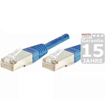 EXERTIS CONNECT Cabo de rede Cat5e F/UTP, RJ45, azul, 0,5 m 847164