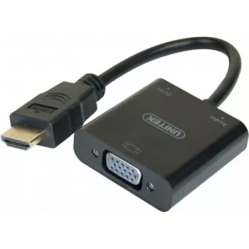 Exertis Connect 051248 Cabo adaptador VGA para HDMI 0,15 m preto