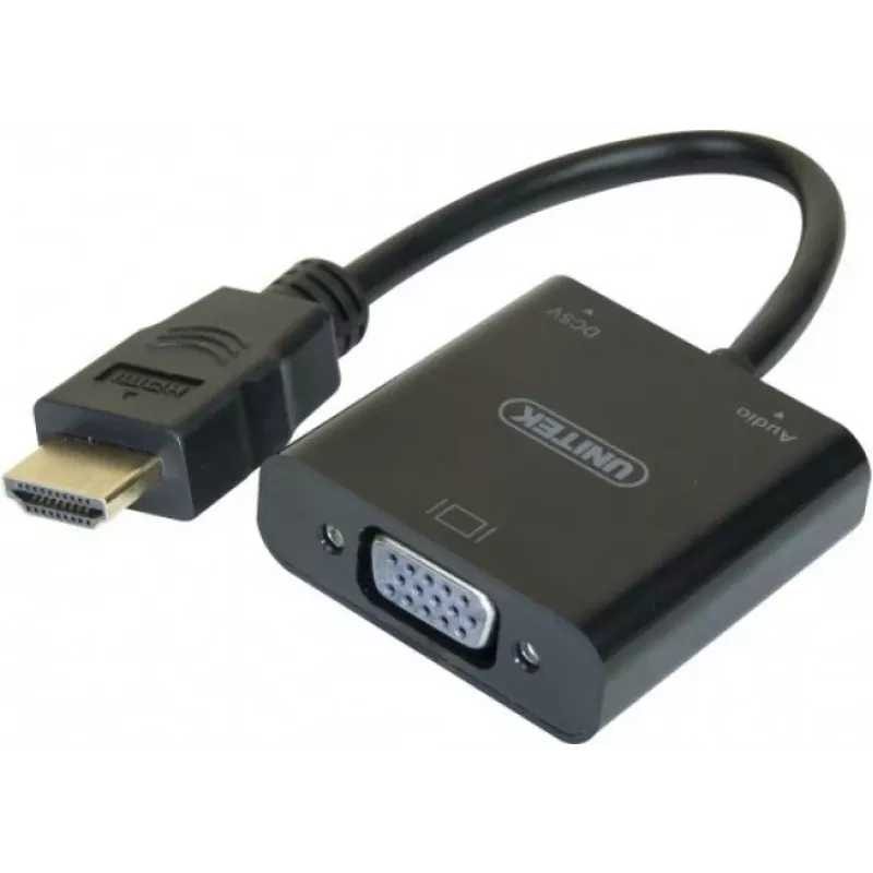 Exertis Connect 051248 Cabo adaptador VGA para HDMI 0,15 m preto