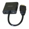 Exertis Connect 051248 Cabo adaptador VGA para HDMI 0,15 m preto