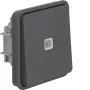 HAGER WNA003 Interruptor de comutação de controlo com tecla W.1, unipolar, 10 AX, 250 V AC, branco polar