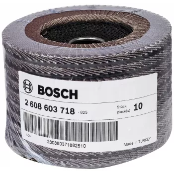 Bosch X431 Disco de lixa de rebarbar standard para metal, reto, 125 mm, grão 80, suporte de fibra de vidro 2608603718