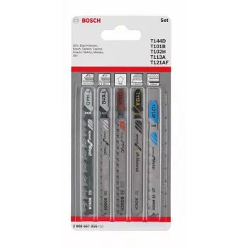 Bosch Accessories 2608667856 Conjunto de lâminas de serra de vaivém Allrounder, 5 peças