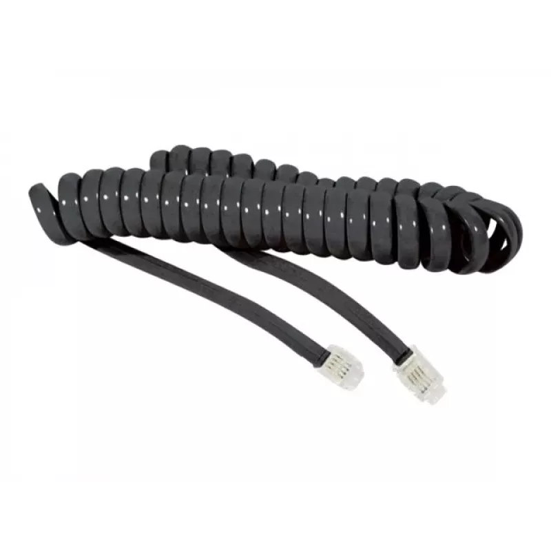 EXERTIS CONNECT Cabo espiral para auscultador telefónico, preto, comprimento estendido 2,0 m 936650