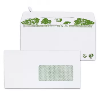 GPV ERAPure DL envelope de janela, 110 x 220 mm, autoadesivo, branco, 1 unid. 3302