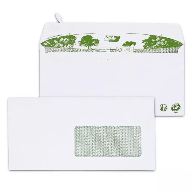 GPV ERAPure DL envelope de janela, 110 x 220 mm, autoadesivo, branco, 1 unid. 3302