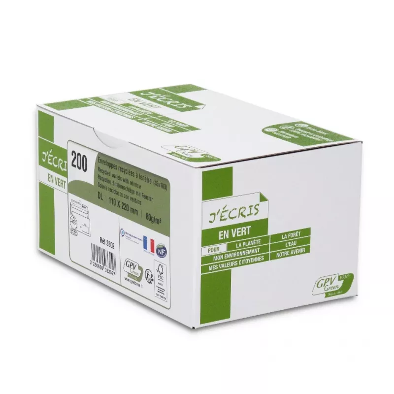GPV ERAPure DL envelope de janela, 110 x 220 mm, autoadesivo, branco, 1 unid. 3302