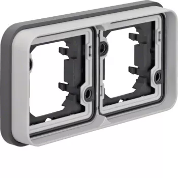Hager WNA402 Kallysto.pur moldura de cobertura dupla, branco puro