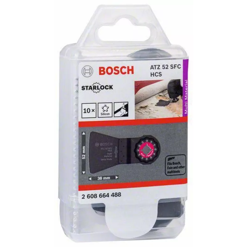 Bosch StarlockPlus HCS lâmina raspadora ATZ 52 SC, 52 mm, pack de 10 2CPX062126R9999