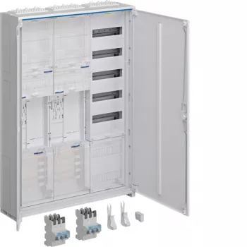 Hager universZ caixa de contador elétrico 2 lugares de contador 3 campos 1100 mm branco IP31 ZB33SEQ25EN