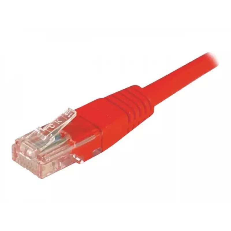 EXERTIS CONNECT cabo de rede Cat6 U/UTP, RJ45, vermelho, 2 m, proteção anti-encaixe 243720
