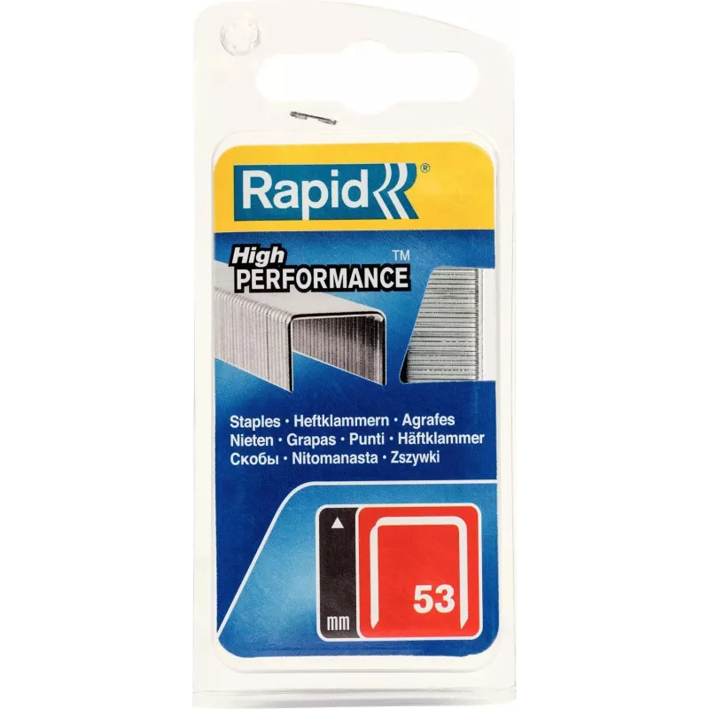 RAPID TOOLS Agrafos de arame fino Tipo 53, 6 mm, aço galvanizado, pack de 1250 40109502