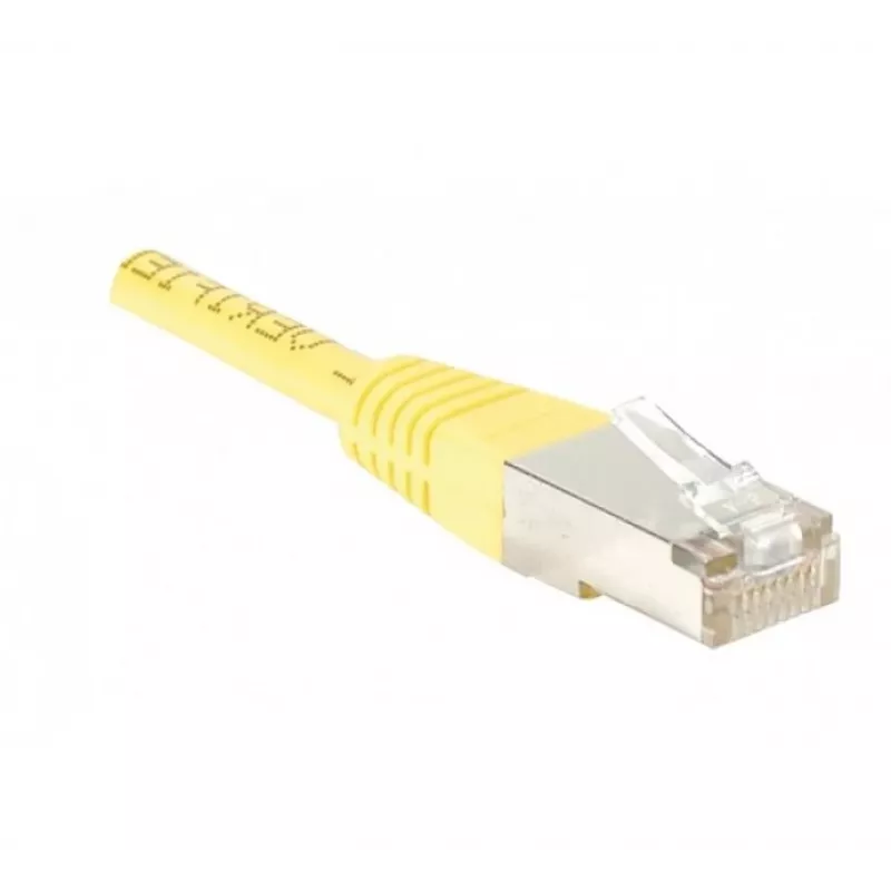 EXERTIS CONNECT Cabo de rede Cat.5e F/UTP, amarelo, 0,5 m, proteção de curvatura slim 847161