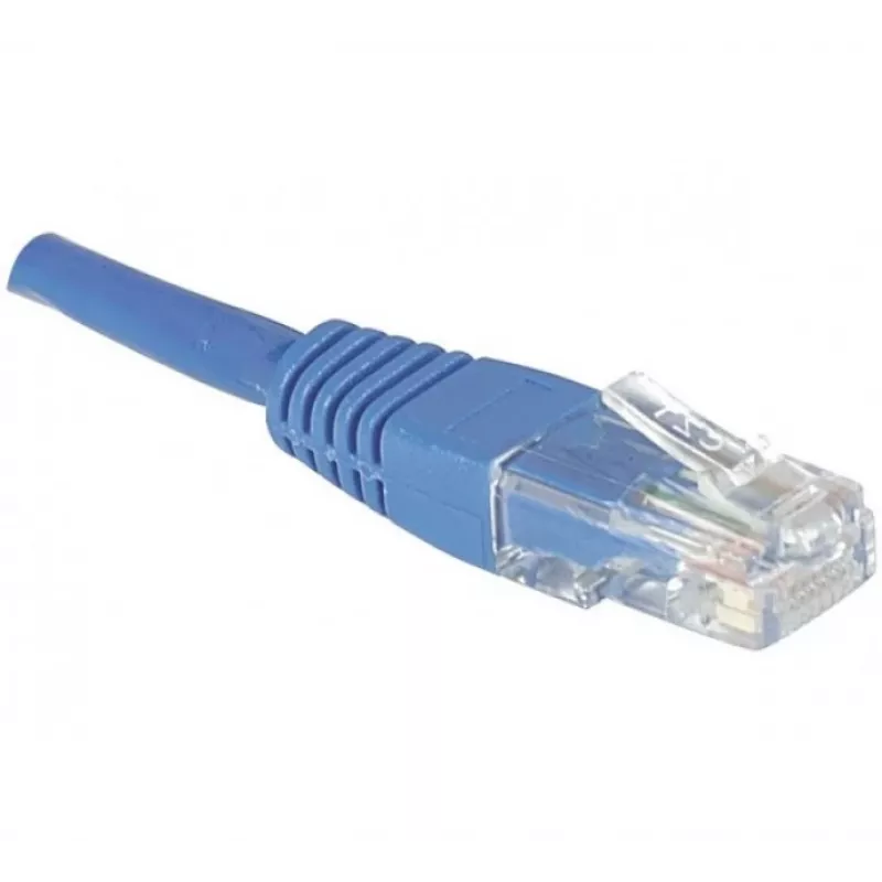 EXERTIS CONNECT Cabo de rede Cat.6 U/UTP, 0,5 m, azul, snagless 246700