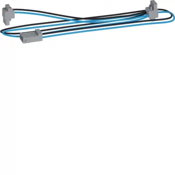 HAGER KU9S80YE Cabo KNX em Y, preto/azul, 1 ficha para 2 tomadas, 0,8 m