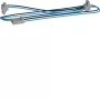 HAGER KU9S80YE Cabo KNX em Y, preto/azul, 1 ficha para 2 tomadas, 0,8 m