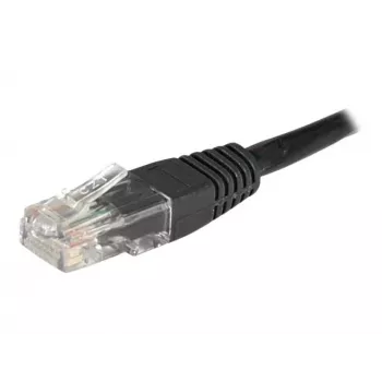 EXERTIS CONNECT Cabo de rede Cat6 U/UTP, 1 m, preto, RJ45, proteção da patilha 246772