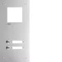 Hager RTQ102X Placa frontal para intercomunicador, mono, 2 botões de chamada, alumínio