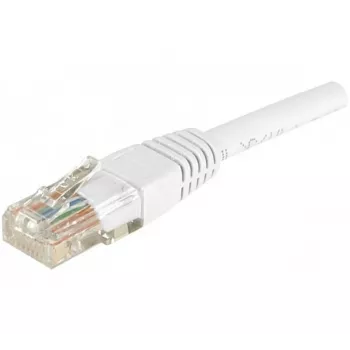 EXERTIS CONNECT Cabo de rede CAT.6 U/UTP, 2 m, branco, RJ45, proteção da patilha 246785