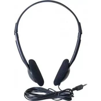 Exertis Connect Headset on-ear com microfone, jack de 3,5 mm, preto (059204)